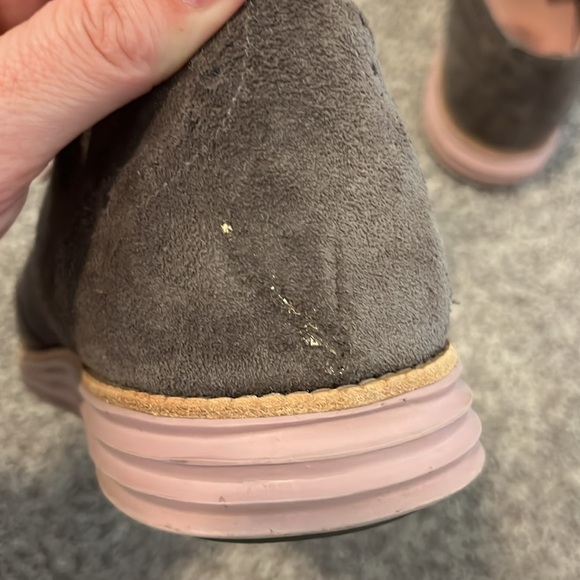 Cole Haan womens Gray Light Purple Suede Lunargrand Sneakers size 9B - Picture 4 of 9